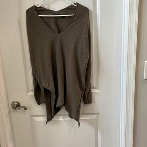 Olive green with black specks wear 10 ways sweater